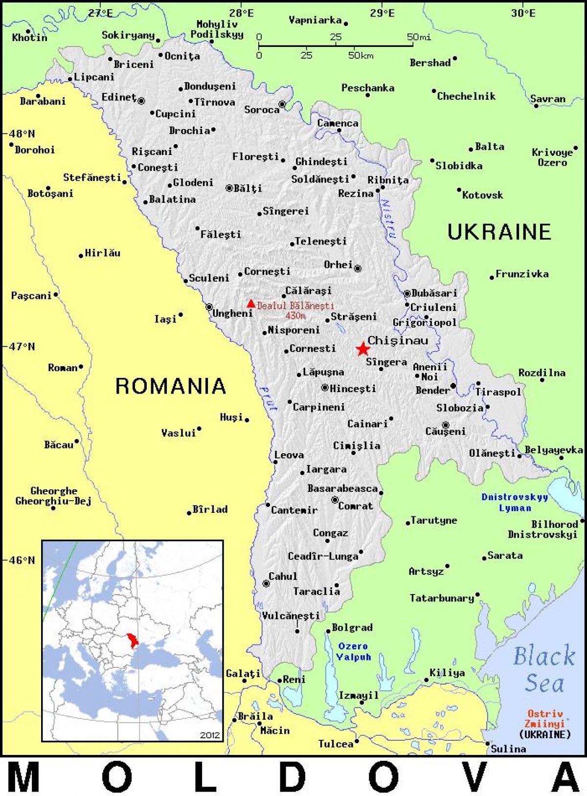 Peta Moldova negara 