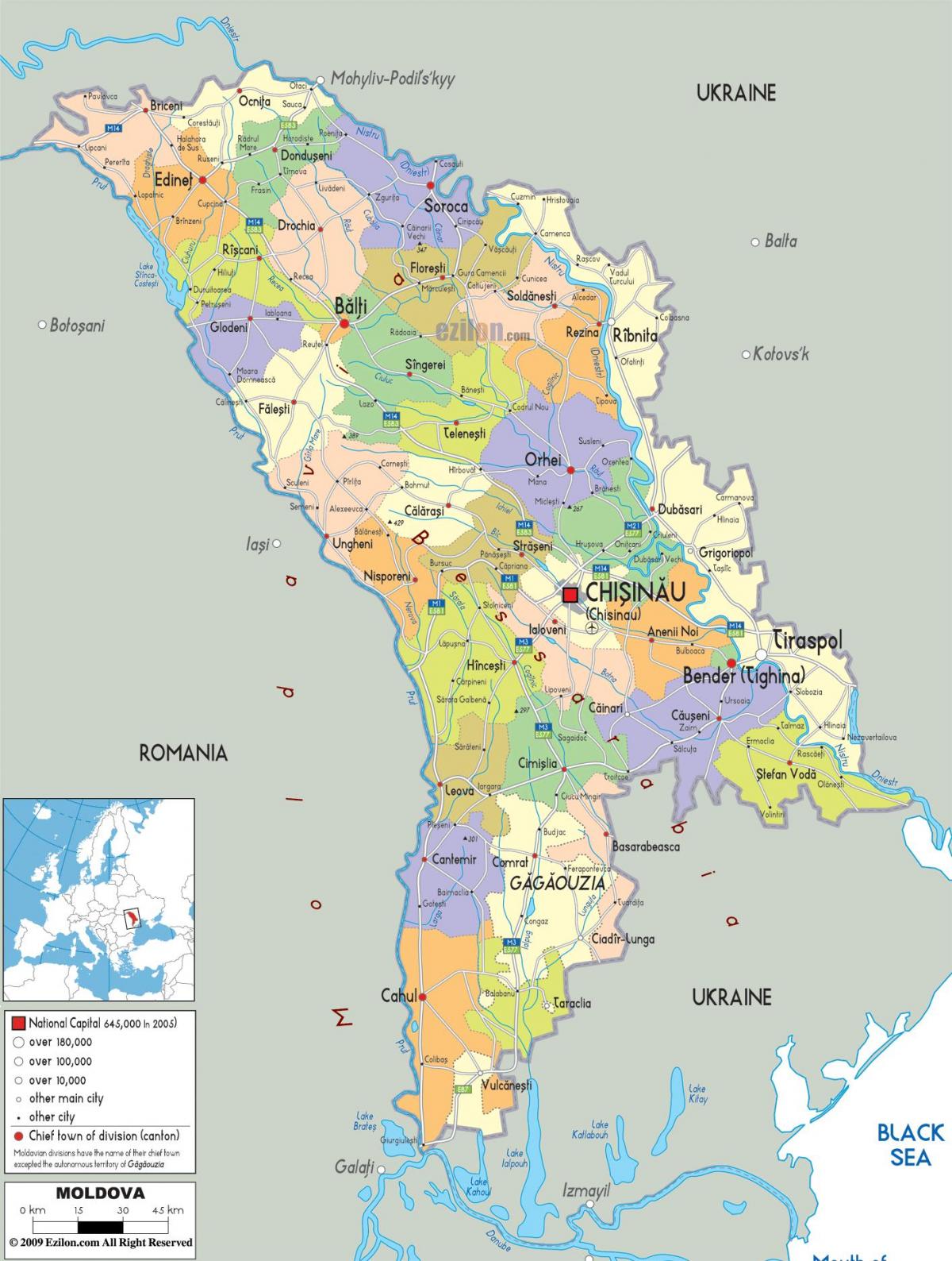 Peta dari tiraspol-Moldova
